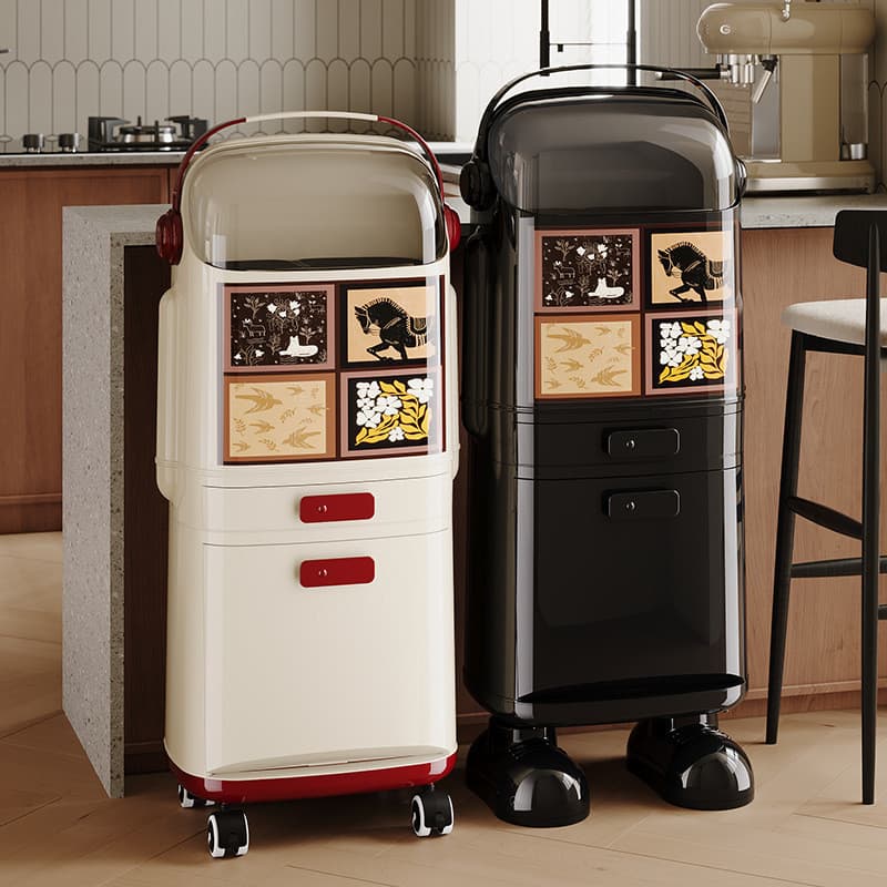 WarmLifeHome Lixeira de classificação de cozinha Lixeira de armazenamento de resíduos de cozinha espessada de alta quali
