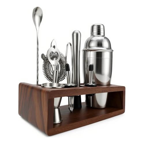Kit Coqueteleira Profissional Inox Bartender Barman 10 Peças