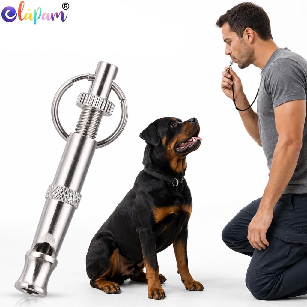 Apito de Treinamento para Cachorro Ajustável Ultrassônico Adestramento Pet Portátil