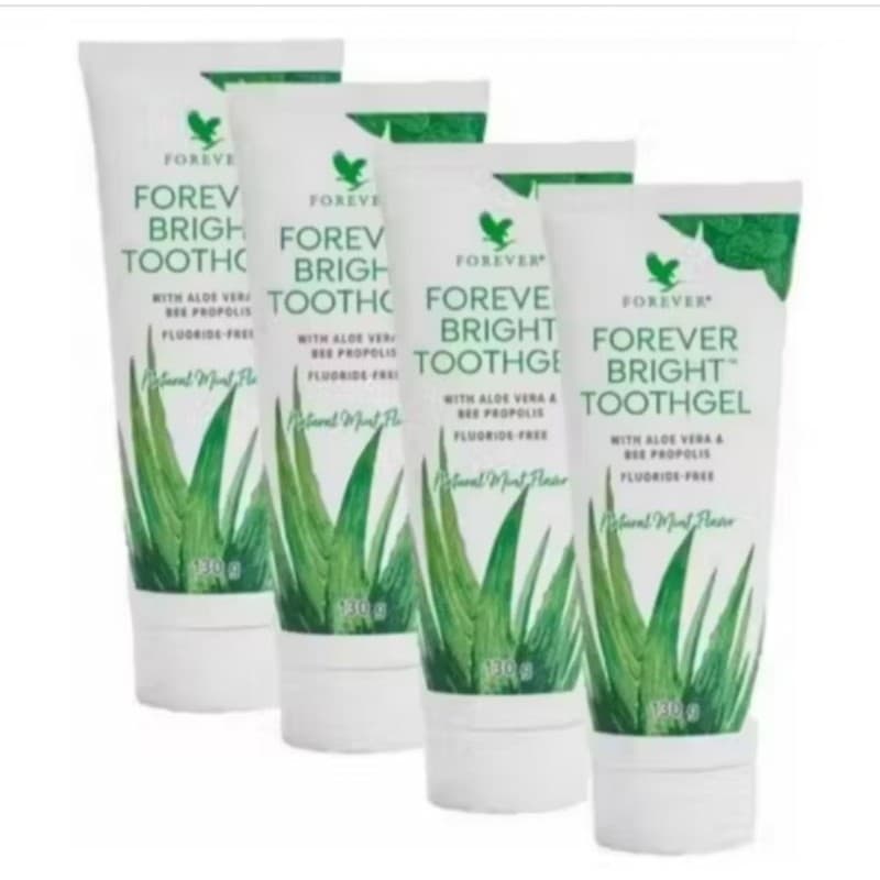 Forever Bright Toothgel KIT 4 - Gel Dental com Aloe Vera e Própolis, Natural , 130g Clareador Dental