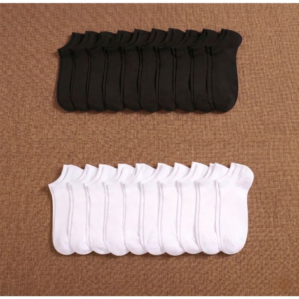Kit Meias de Algodão Unissex - 3 6 12 15 18 24 Pares - Modelo Soquete Cano Curto