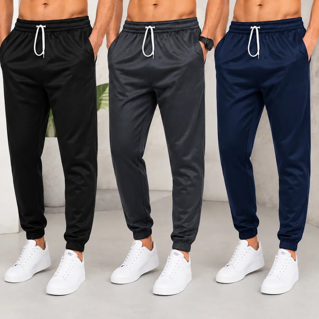 Kit 3 Calça Jogger Masculina Forrada Casual Flanelada Ideal Para Treino Passeio Frio