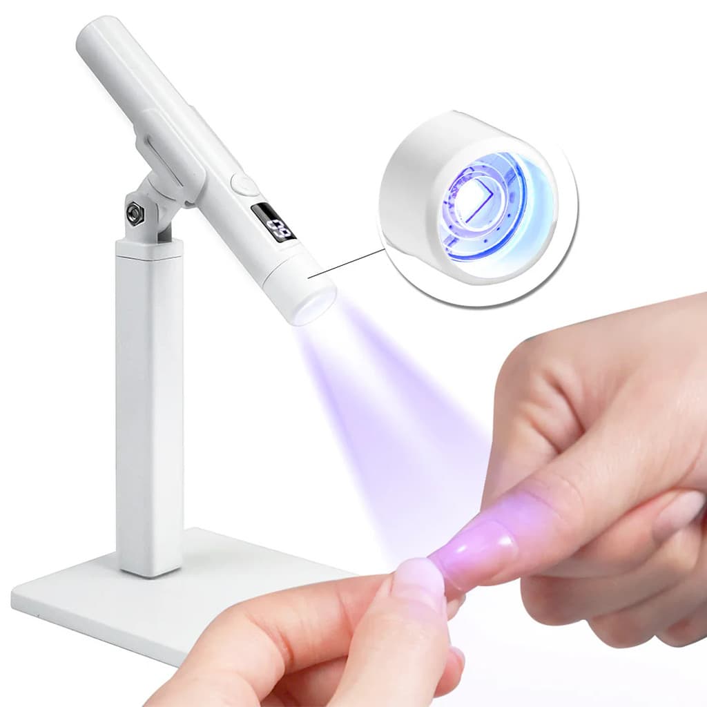 Lanterna Articulada Carimbo Portátil com Suporte LED UV Luminária