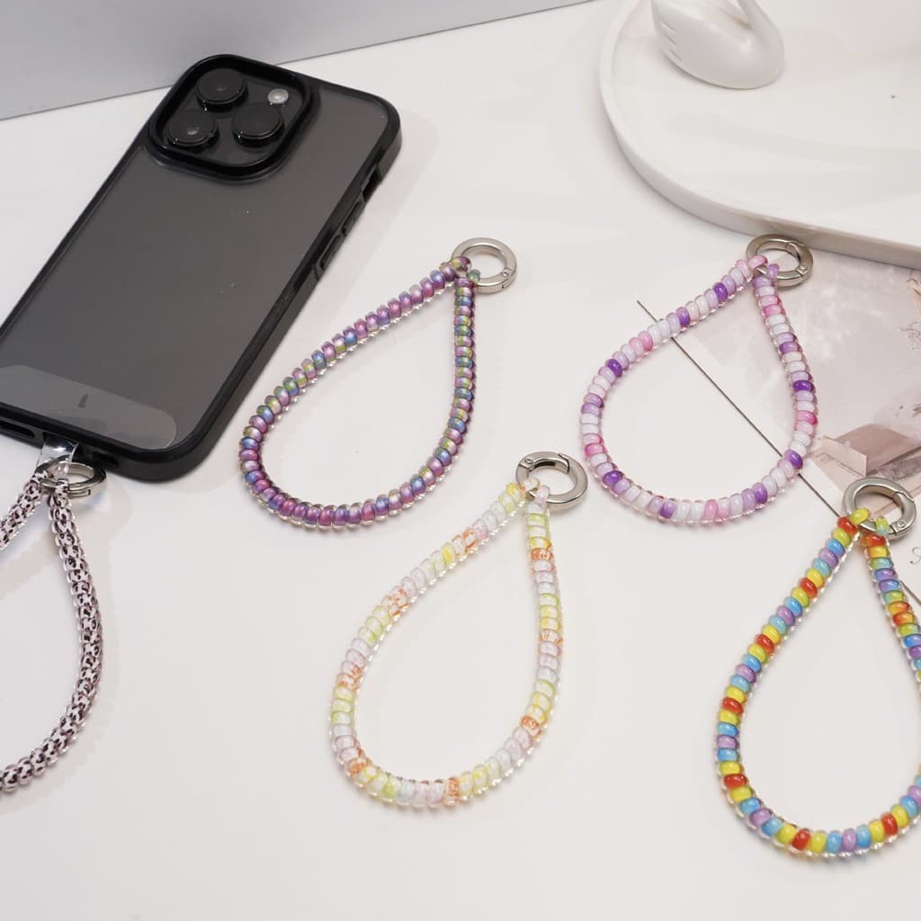 Pingente de celular artesanal, fresco e simples, de alta elasticidade, corrente de celular de alta qualidade, cordão de