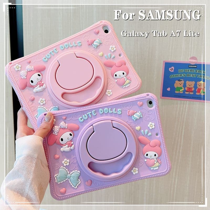 Capa para Samsung Galaxy Tab A7 Lite 8.7" SM-T220/T225 A7 10.4" T500 T505 Tablet Shell Suporte 360graus​ giratório case
