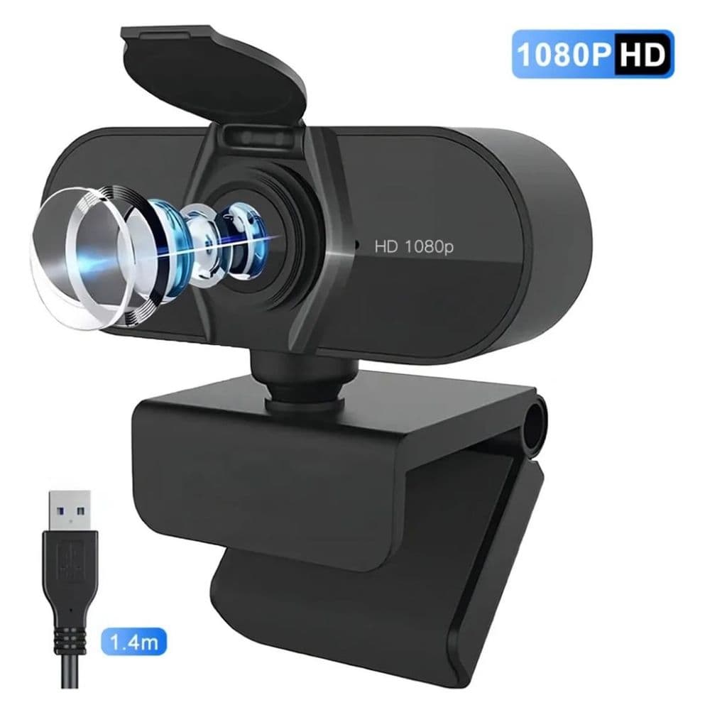 Webcam Full Hd Microfone Integrado Widescreen USB, Ideal Para Videoconferência e Chamada de Video
