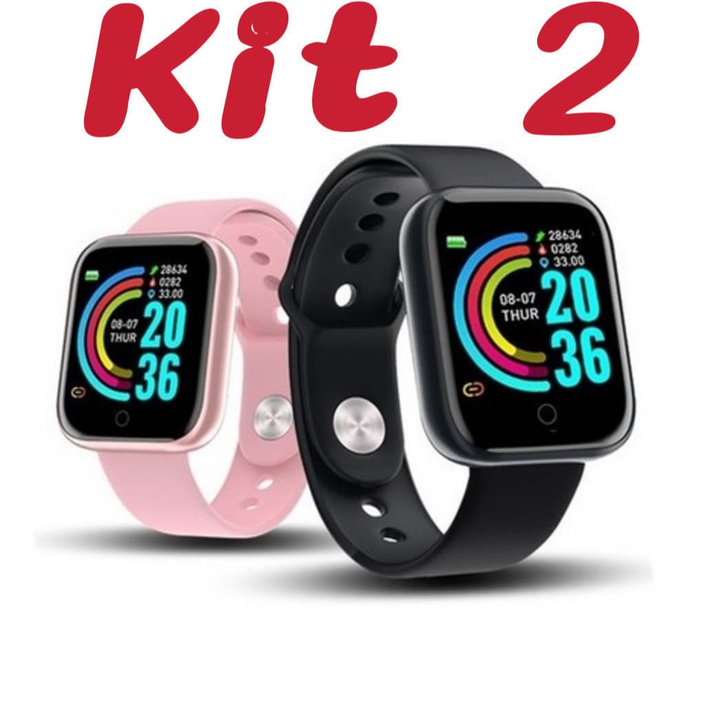 Kit 2/3/4  martwatch D20 Pró/ Coloca Foto na Tela Esportivo Bluetooth Marisa