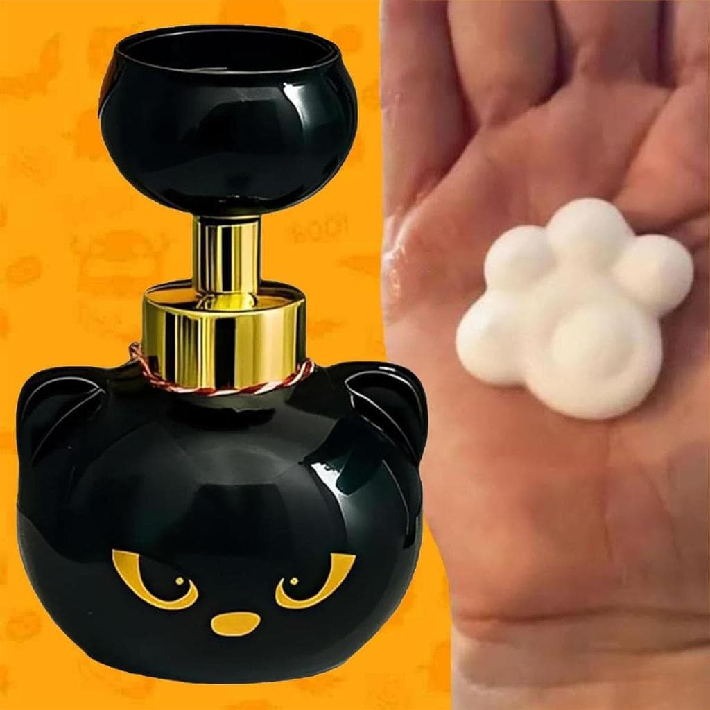 Dispensador Automático de Sabonete para Patas, Bomba de Lavagem de Mãos Sem Toque, Garrafa Recarregável com Estampa de P