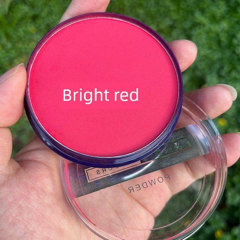 Genuíno palco maquiagem mostrar grande Blush vermelho contorno Rouge pó prensado delicado luz clareamento laranja Pitaya
