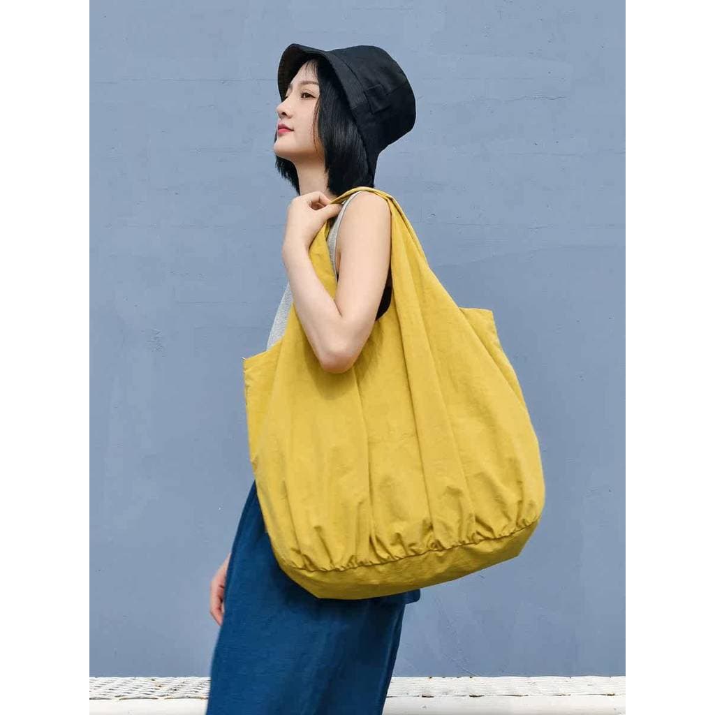 Estilo japonês ins estilo Harajuku bolsa de lona Original grande capacidade Ultra-leve cor sólida estudante do sexo femi