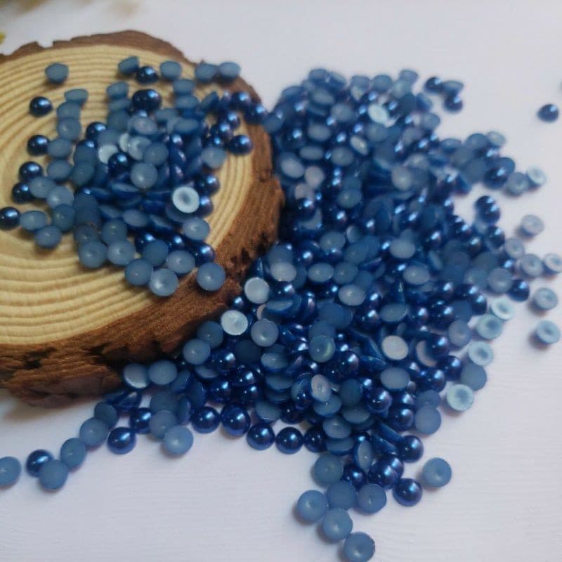 Meia Perola De 5mm Na Cor Azul Escuro 100GR