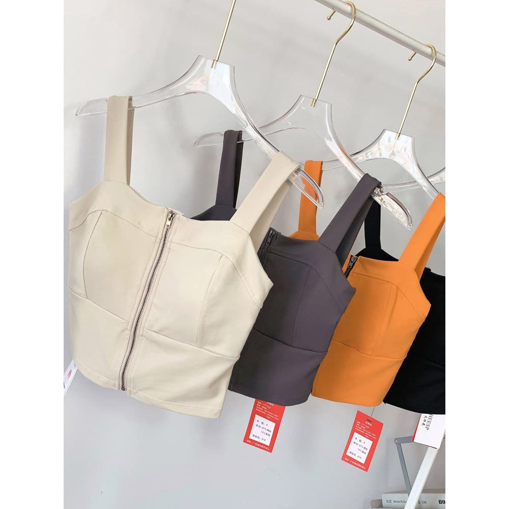 Roupa interior esportiva à prova de choque de alta resistência zíper frontal Push-Up de secagem rápida respirável sutiã