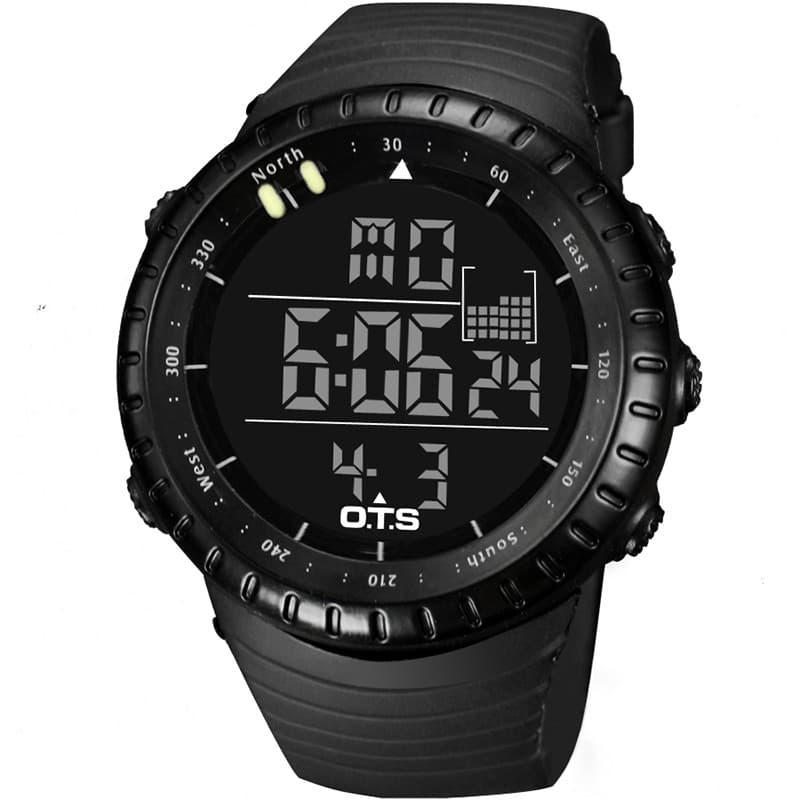 OTS relógio moda esportes relógio grande mostrador à prova dwaterproof água natação Multi-função relógio militar ao ar l