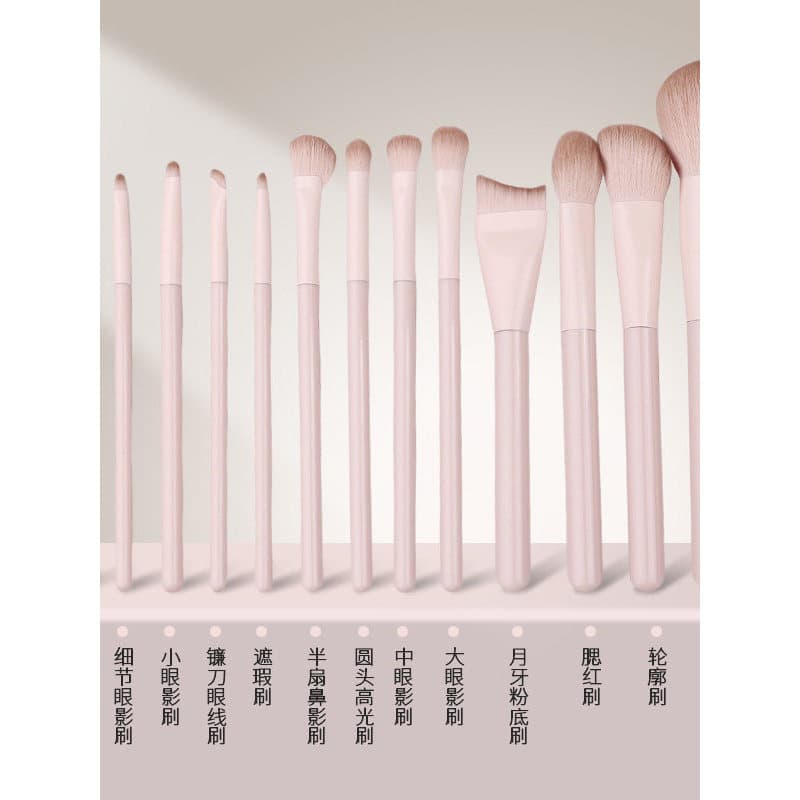 kit pincel maquiagem pincel maquiagem Conjunto de pincéis de maquiagem rosa pêssego, sombra, Blush, contorno, manchas, n