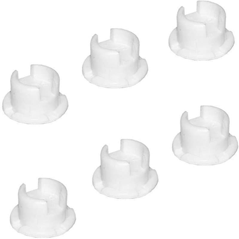 Conjunto de 6 peças de acessórios para persianas e cortinas, gancho para haste inferior de persiana, tampa final branca,