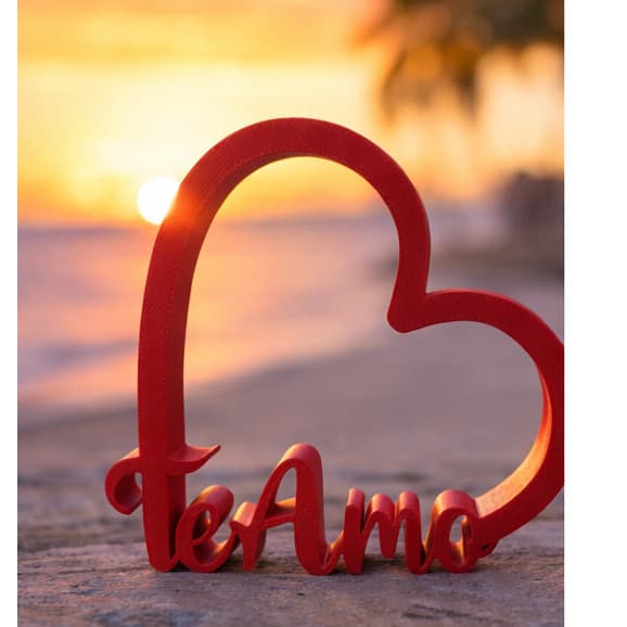 ️ Peça Decorativa "Te Amo" Em impressão 3D – Amor que se materializa! ️