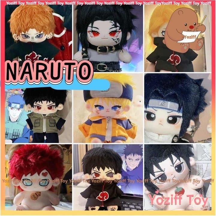 31 Estilos! Boneco de Pelúcia Fofo de Anime Naruto de 20cm para Decoração, Bonecos de 20cm de Sasuke, Hinata, Uchiha, Ka