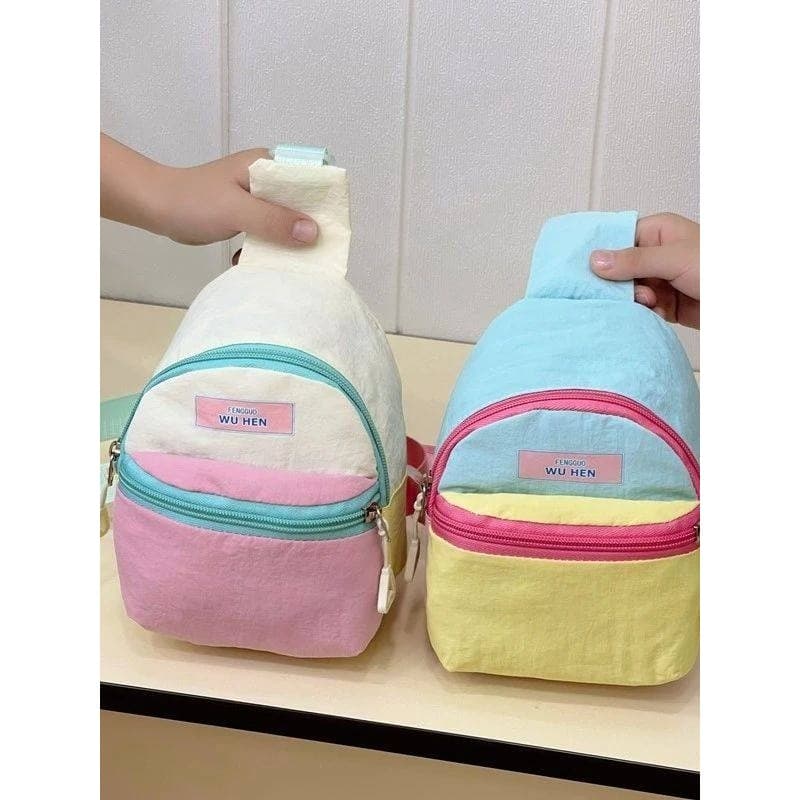 Dopamina viagem Mini saco do telefone móvel contraste cor crianças Outing saco do mensageiro pequeno saco de escola estu