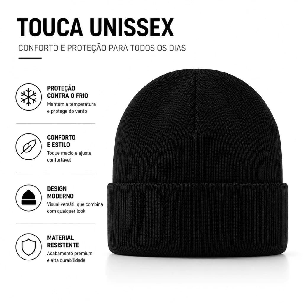 Touca Gorro Peluciado / Luva para o Frio - Adulto - Tamanho Único