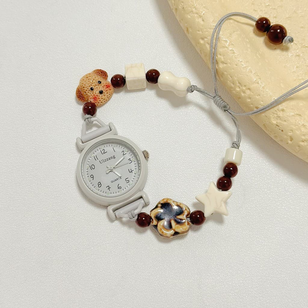 Estudante frisado pulseira relógio pequeno mostrador ins estilo menina de alto valor simples bonito dos desenhos animado