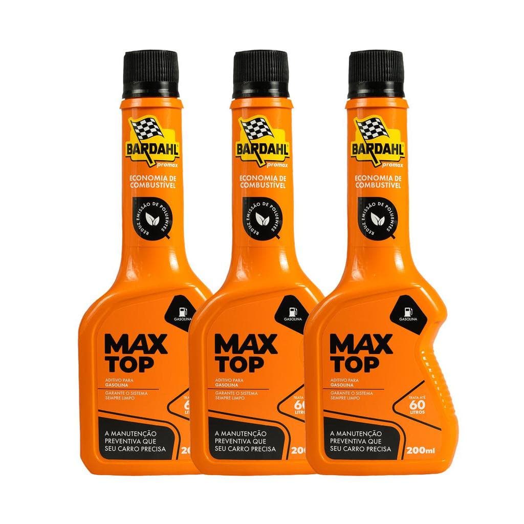 Aditivo Combustível Bardahl Max Top 200ml Kit 3 Un.