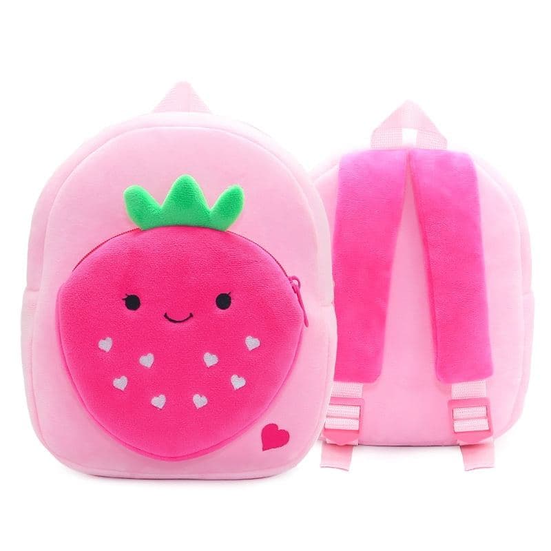 Mini Bolsa De Viagem Adorável De Desenho Animado De 1 Peça , Mochila De Pelúcia Com Design De Frutas Fofas