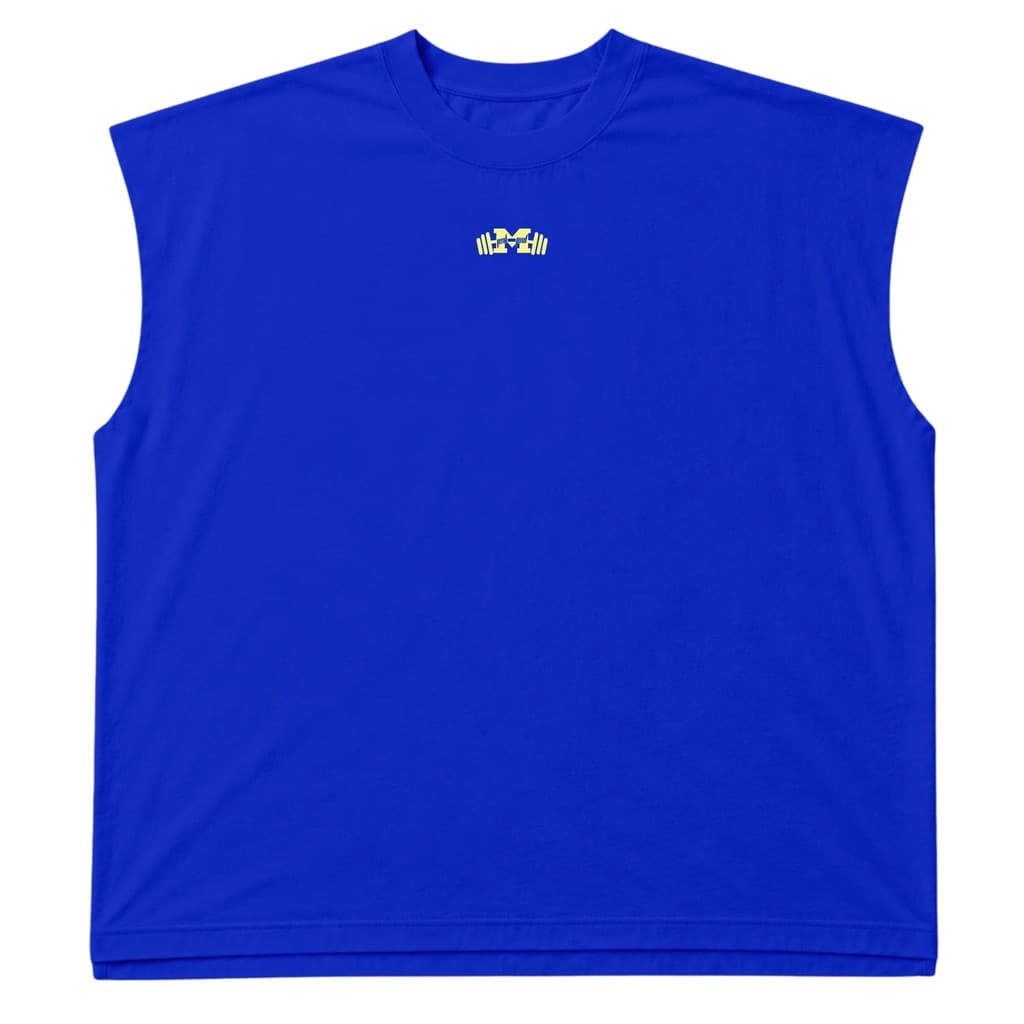 Regata Oversized Muscle Strong Azul Logo
