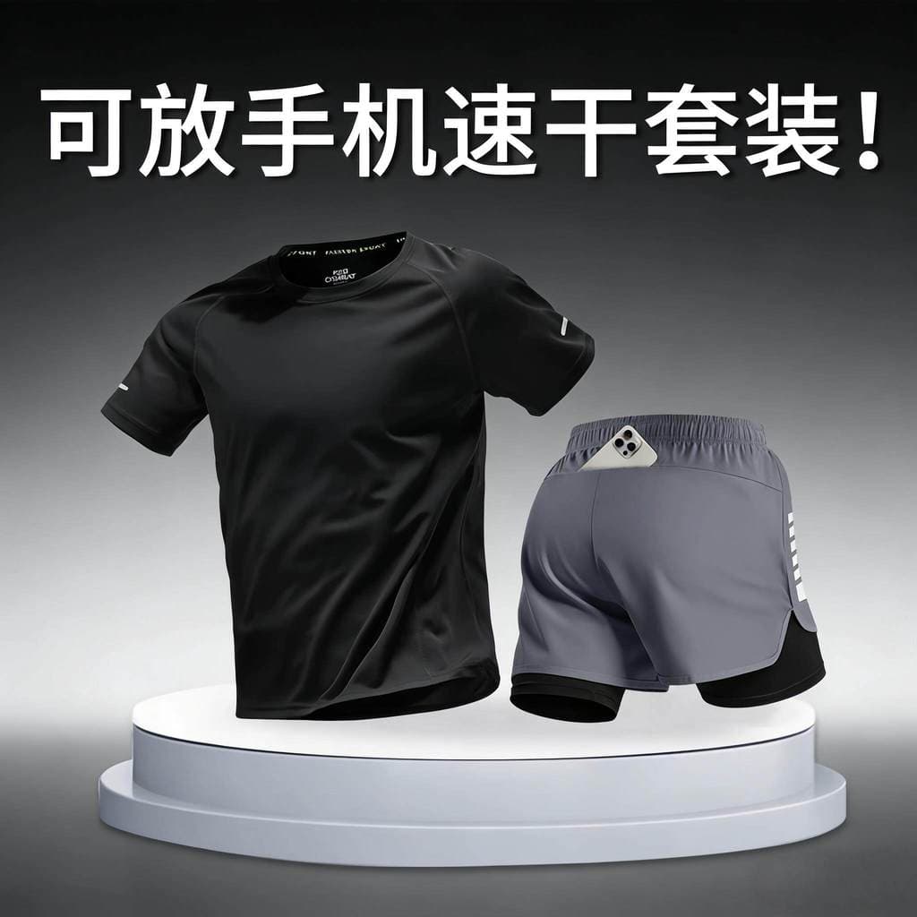 Roupas de Fitness homens correndo maratona equipamento profissional verão gelo seda de secagem rápida Shorts de manga cu