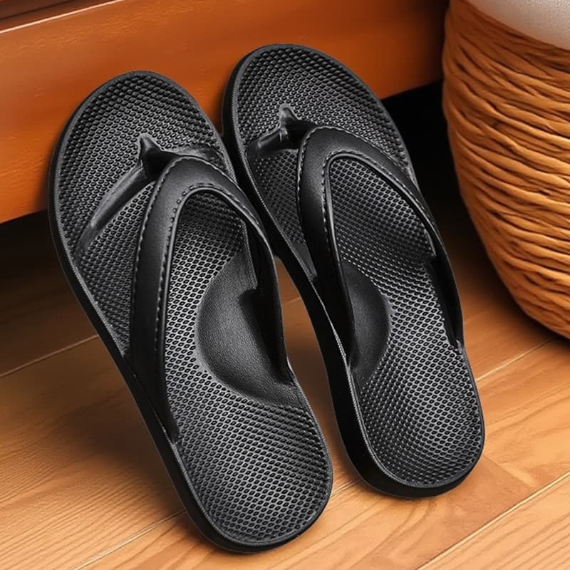 Arco flip-flops masculino verão ao ar livre usar antiderrapante pé plano ao ar livre sola macia Casual praia flip-flops