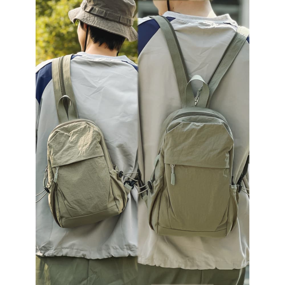 Multifuncional dupla utilização saco de peito das mulheres dos homens pequena mochila montanhismo ao ar livre pequena mo