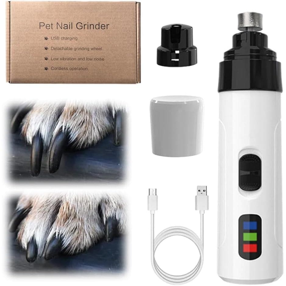Upgrade Silent Groom Pro Nail Grinder, 2025 New Silent Pet Nail Grinder for Dogs Nail Trimmers, Rechargeable Micro Preci