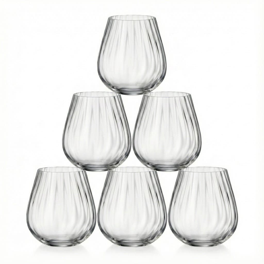 Conjunto 6 Copos para Água 380ml Bohemia Waterfall Cristal