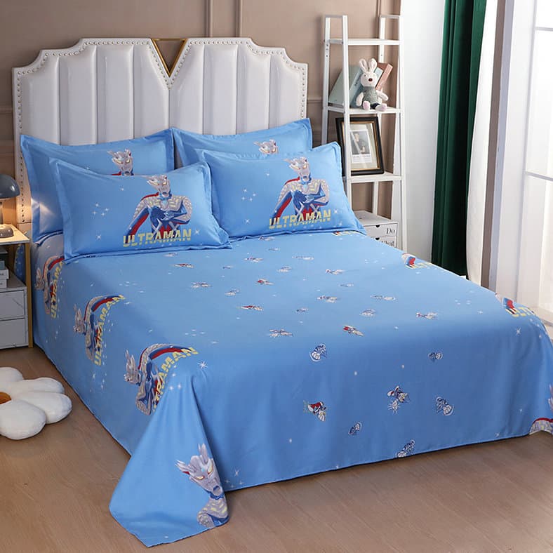Lençol de algodão puro, peça única, dormitório estudantil, cama de casal única, 1.8m, 1.5m, crianças, desenhos animados,