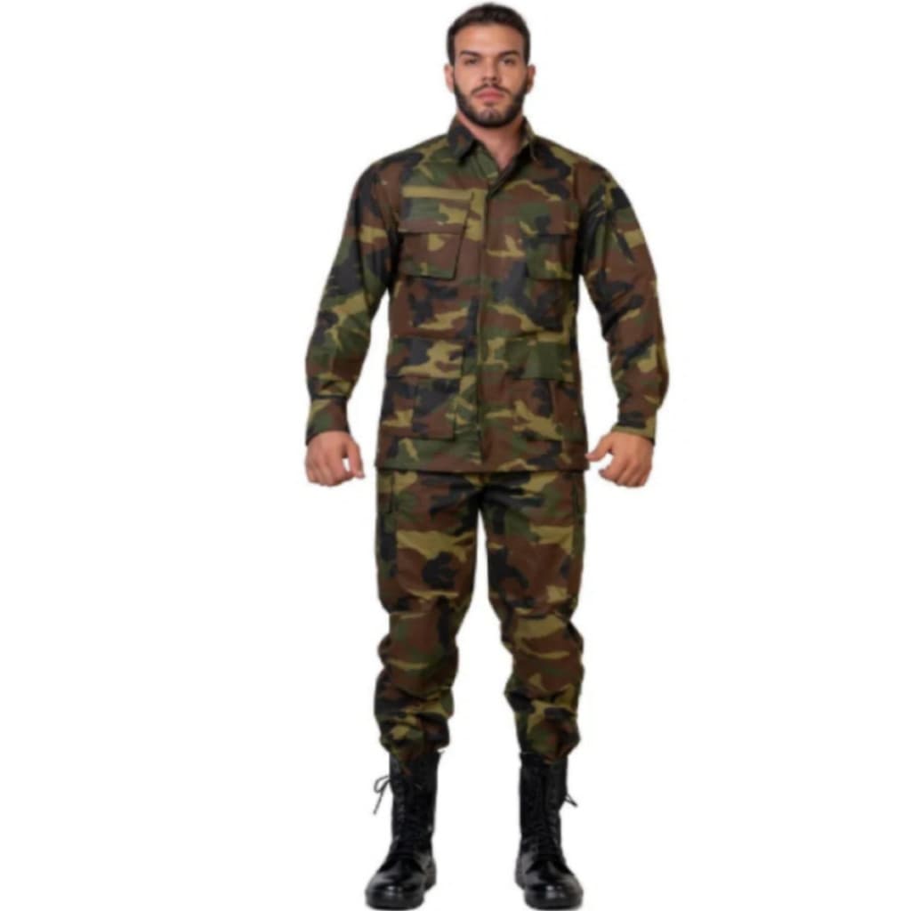 Farda Tatica Calça E Gandola Camuflado Woordland