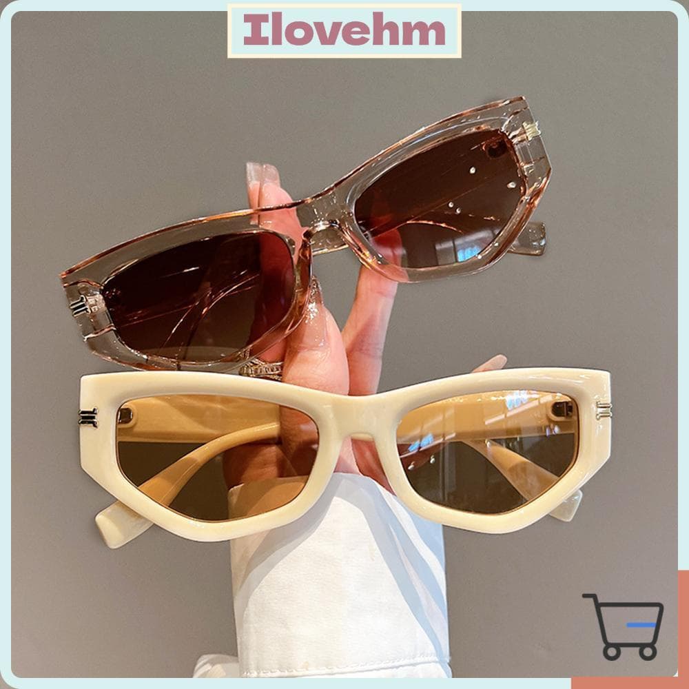 LUCKY-ILOVEHM Óculos De Sol Para Mulheres UV400 Irregular Eyewear Cat
