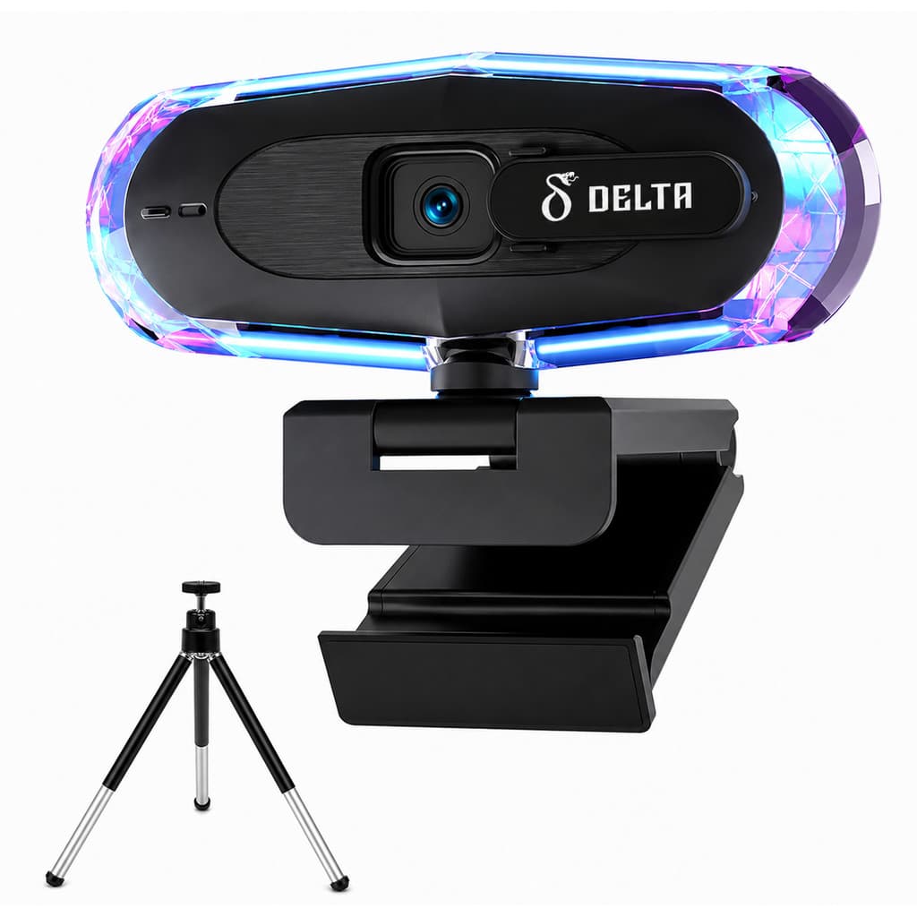 Webcam 4K Ultra HD Foco Automático Com Microfone Mini Câmera Web Com Capa De Privacidade