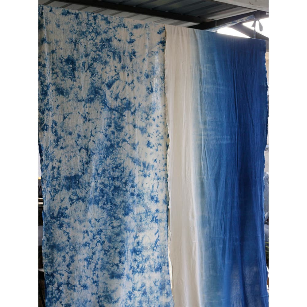 Dali artesanal Tie-dye tecido puro algodão b & b Inn toalha de mesa planta azul tintura tecido roupas fundo tecido decor