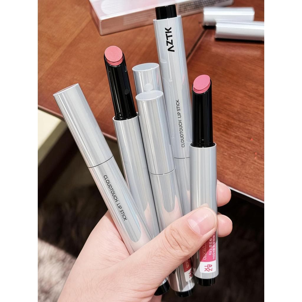 AZTK Algodão Lip Mash Lápis Batom Pasta de Feijão Cor Lip Glaze Série de Cores Nu Maquiagem Simples Maquiagem Leve Festa