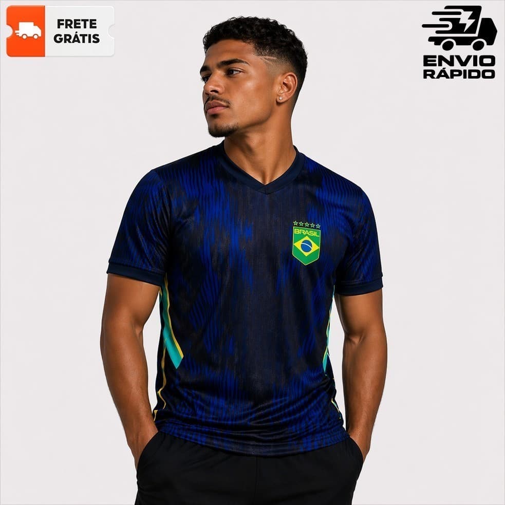 Camisa Camiseta Masculina Brasil Torcedor Patriota Copa do Mundo 2026