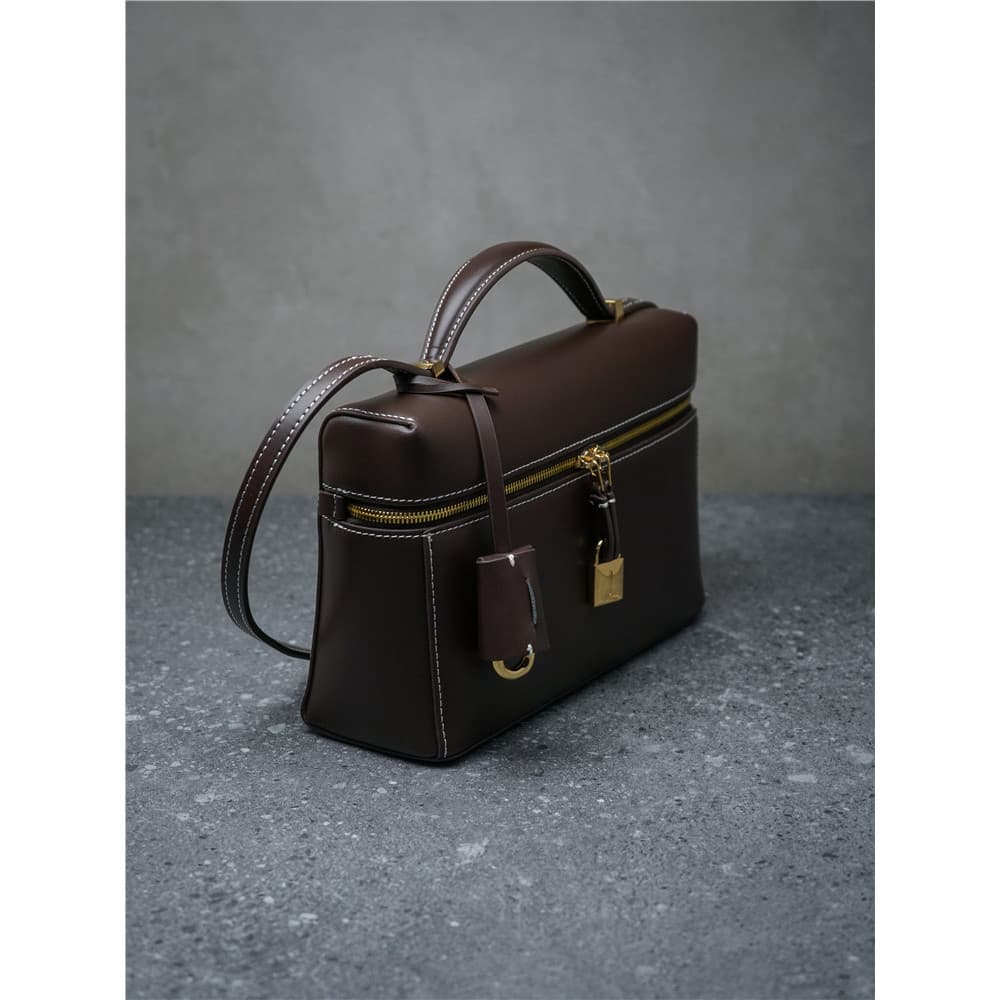 Retro caixa de couro saco outono inverno novo estilo requintado lancheira saco Commuter médico saco portátil de um ombro