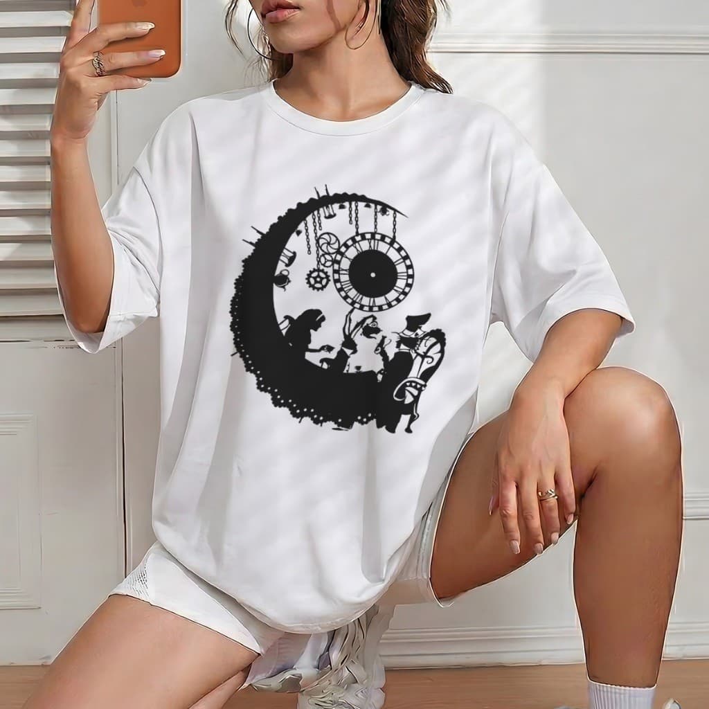 Camiseta Feminina Alice 100% Algodão Alta Qualidade Moda Fashion Casual Dia Dia Academia