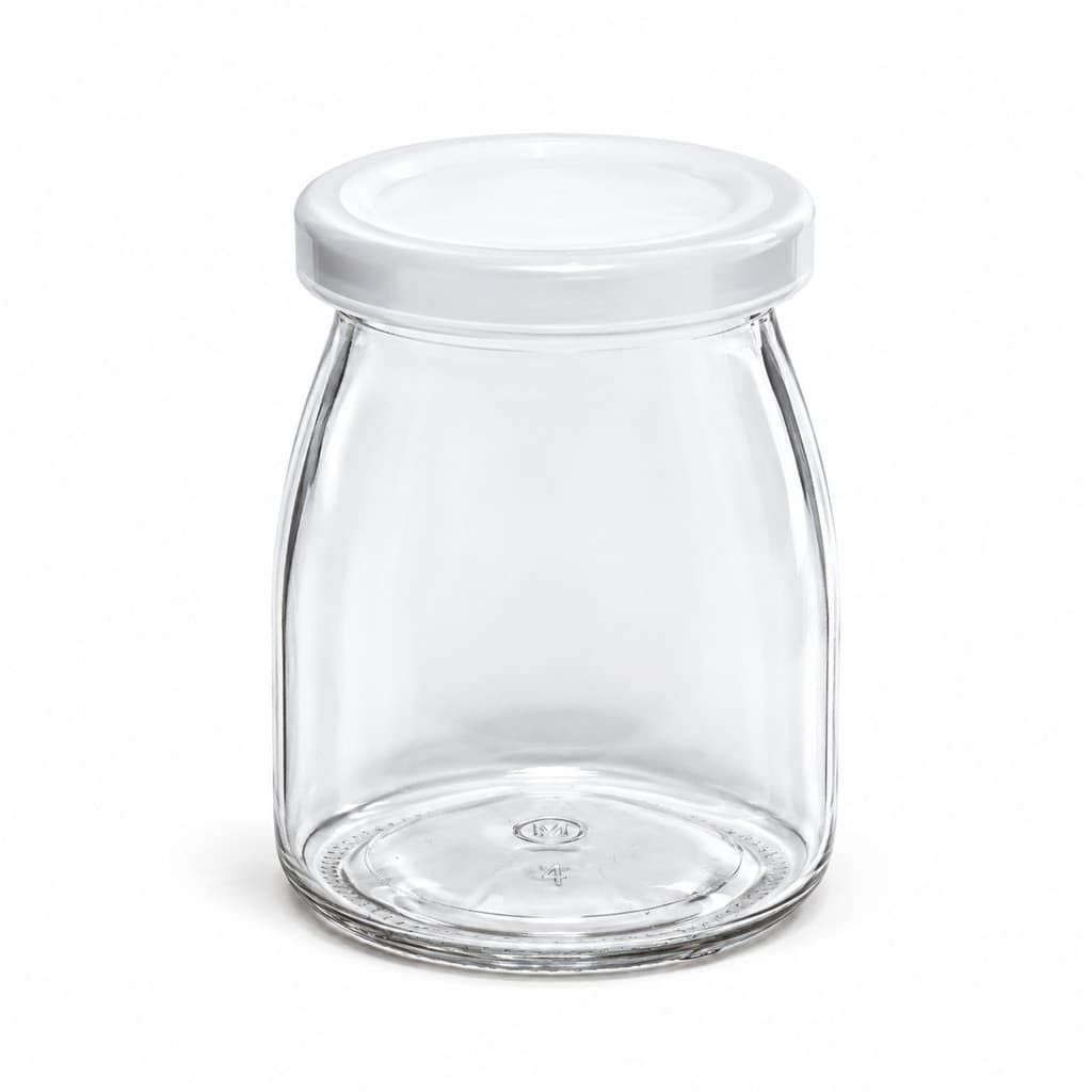 Kit 20 Pote De Vidro 100ml Tampa Plástica Pudim Doces Geleias