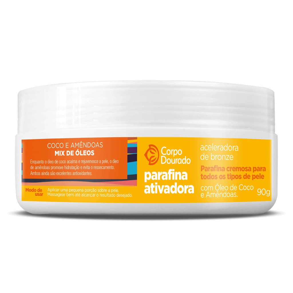 PARAFINA ATIVADORA DE BRONZE 90G ou 250g Corpo Dourado