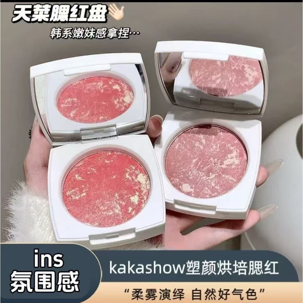 [Autêntico oficial] kakashow Fermento em pó Soft Mist Blush Expansão Cor Revelando Cor Porco Blush Creme