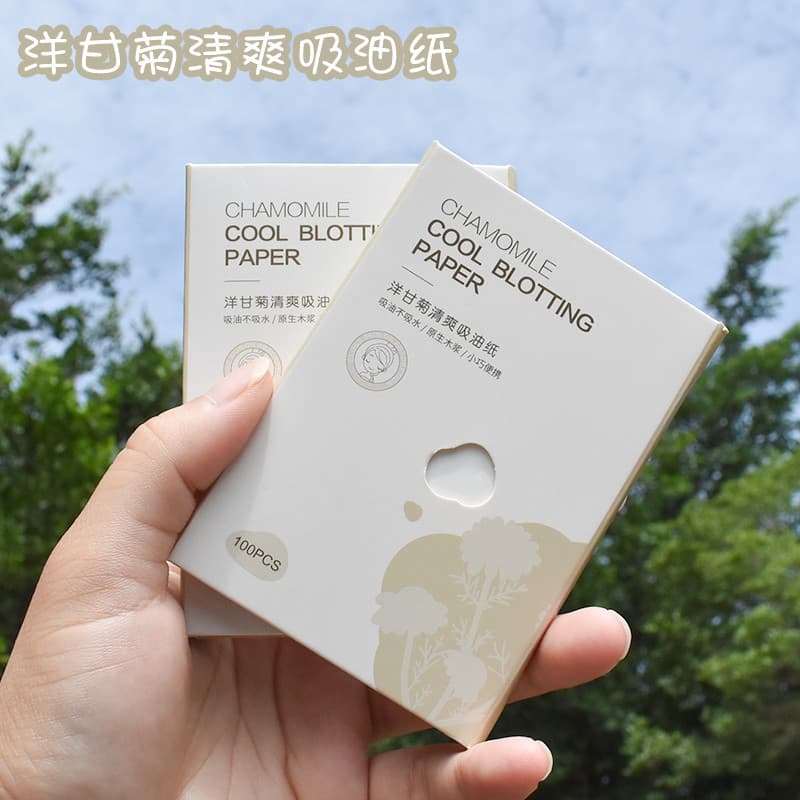 Marianne papel absorvente de óleo Facial masculino feminino papel desengordurante verão camomila refrescante papel absor