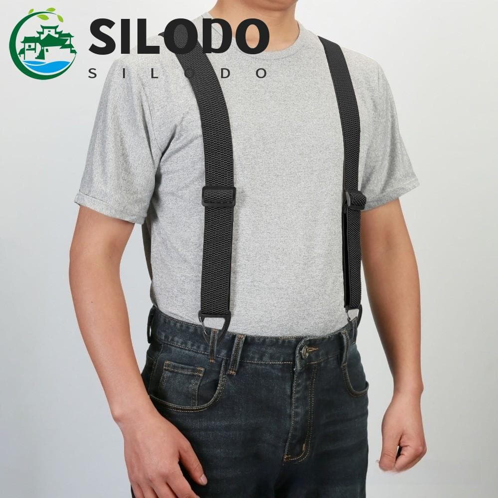Suspensórios De Trabalho SILODO , Antiderrapantes Tipo X Resistentes , Com 4 Fechos De Pinça Elásticos Para Calças