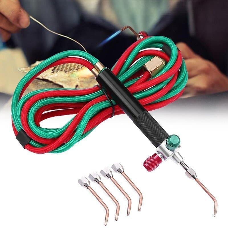 Mini Kit De Maçarico De Solda Com 5 Pontas Máquina De Jóias Tocha De Propano Ferramenta Oxigênio E Acetileno