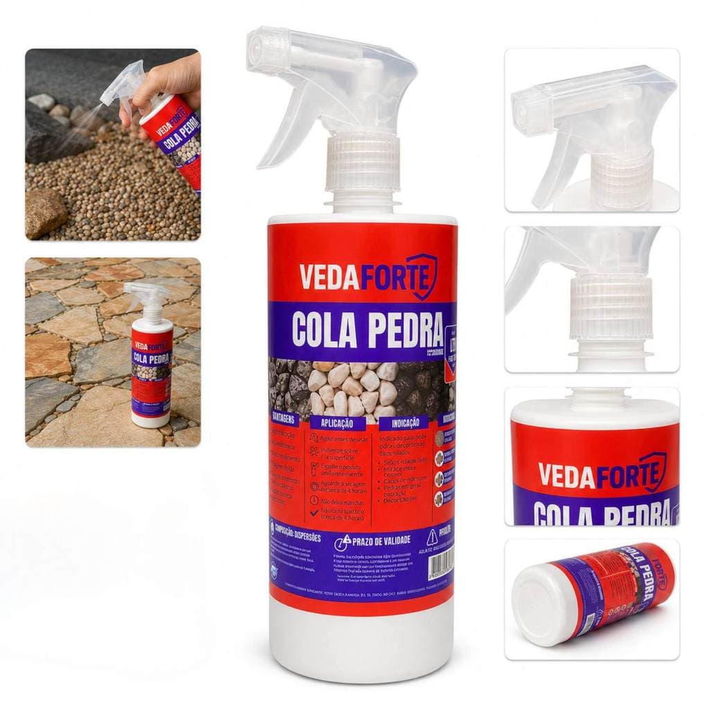Cola Pedra Fixador de Pedras para Jardim Veda Forte 1 Litro