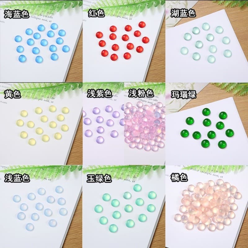 Imitação de olho de gato redondo resina luz sentido imitação Gem boneca olho tecelagem artesanal diy fazendo pacote de M