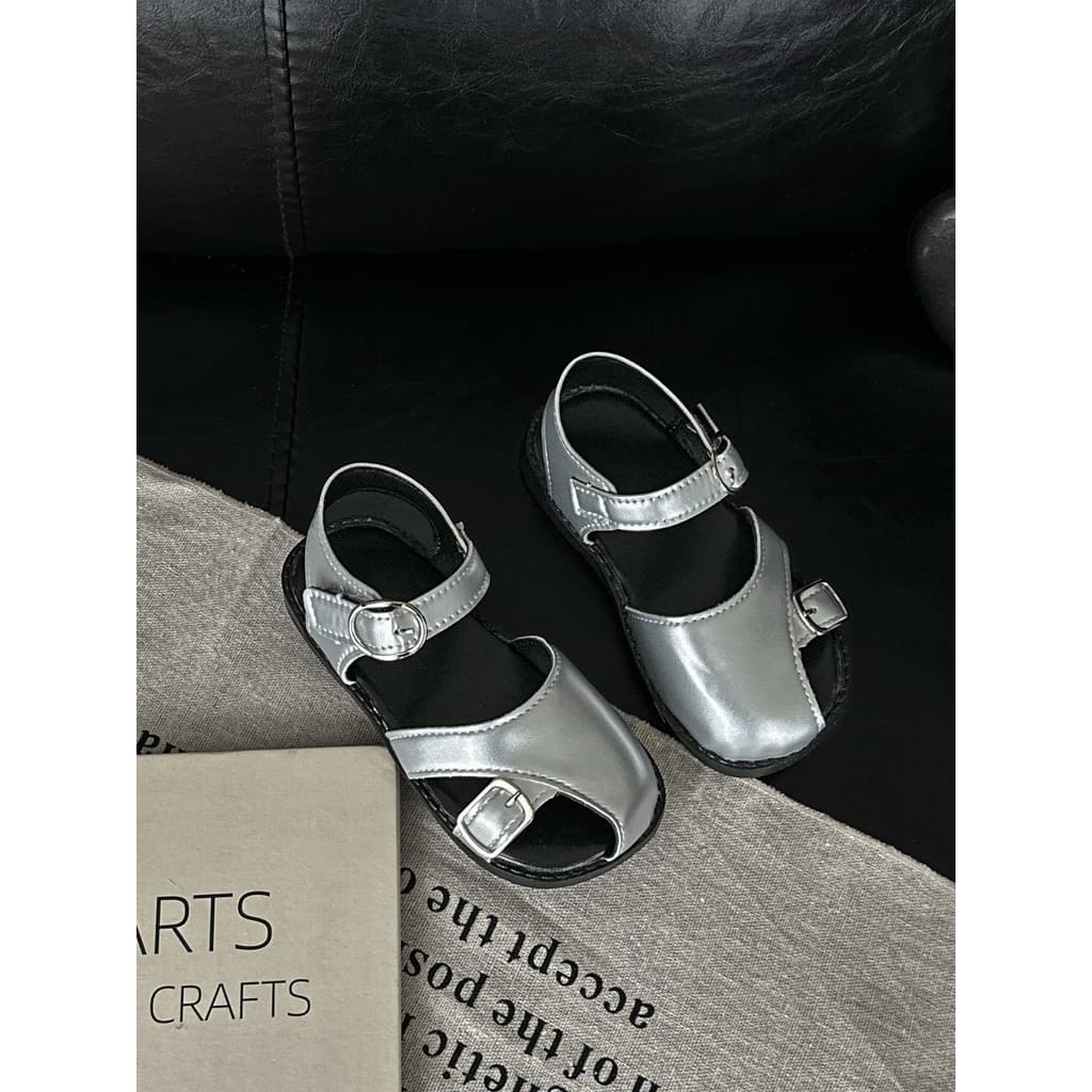 Coreano coreano crianças sapatos de couro meninas crianças sapatos de moda 2026 verão novo estilo de sola macia meninas